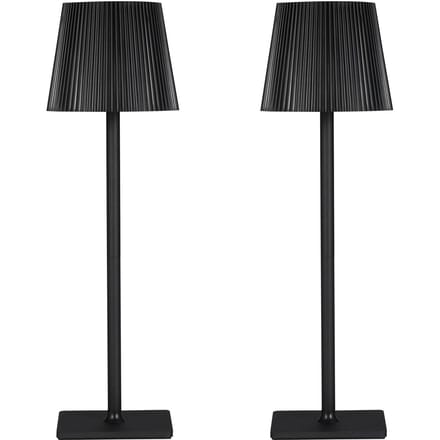 2 stuks LED-tafellamp Moderne LED-bureaulamp met aanraakbediening Dimbaar nachtlampje met 3 kleuren zwart