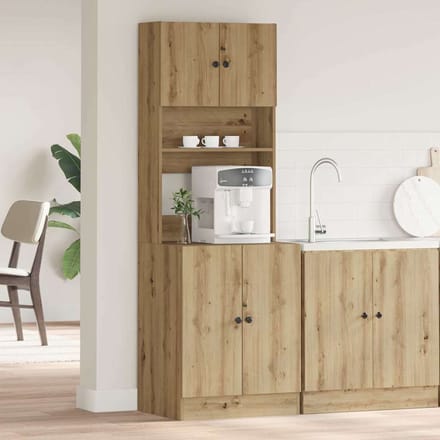 vidaXL - Keukenbuffet - Artisan - Eiken - 60 - x - 50 - x - 180 - cm