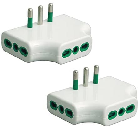 Ruimtebesparende adapter drievoudig stopcontact met Italiaanse stekkers - 16A