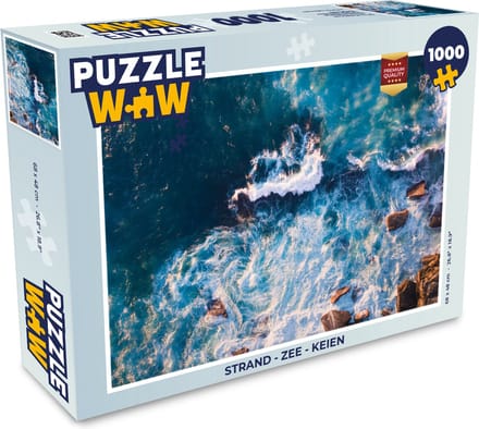 Puzzel Strand - Zee - Keien - Legpuzzel - Puzzel 1000 stukjes volwassenen