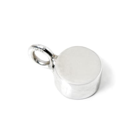 Ashanger Schijfje zilver met collier.