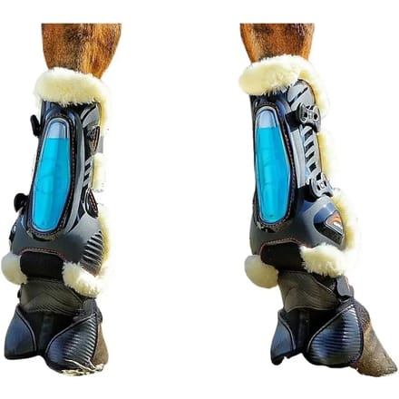 Equick eShock Overreach pees- en kootbeschermers Fluffy - Black - L