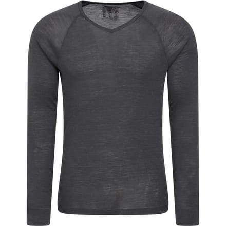Mountain Warehouse Heren Merino Wol V Hals Base Layer Top (Grijs)