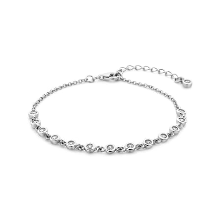 Zilver Gerhodineerd Armband Zirkonia 16 + 3 Cm 1336726