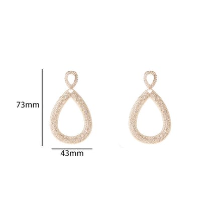 Go Dutch Label Oorknoppen Bold Drop Dangle Goud Champagne