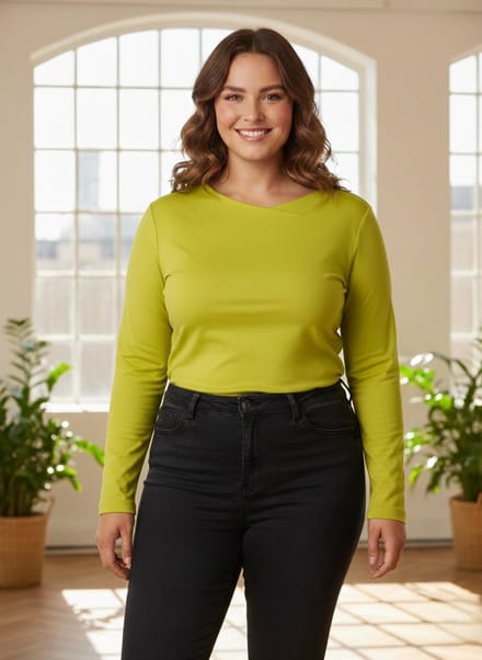 YEST CURVE Hannelore Essential - Leaf Green - maat 1(48)