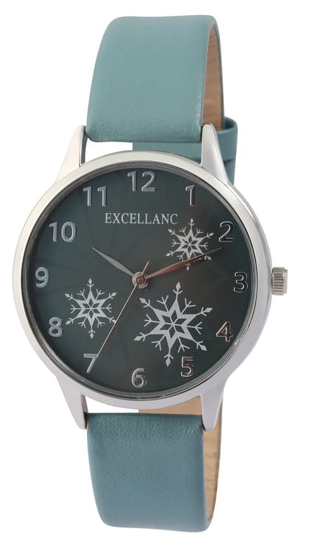 EXCELLANC Dameshorloge -imitatieleer-model 1900302 -3 atm waterdicht-diameter 36 mm