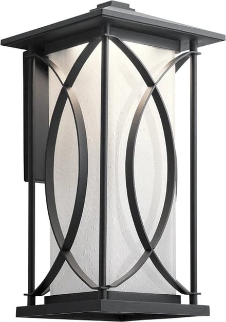 Kichler LED Wand Buitenlamp Ashbern | 1X E27 Max 60W | IP44 | Dimbaar | Textured Black