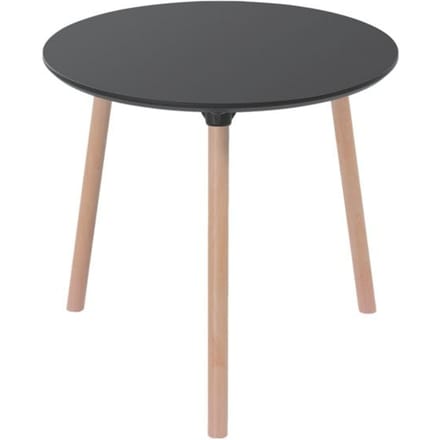 Bistrotafel Palomba, rond, 3-poots massief houten frame, Ø 800 x H 750 mm, zwart/beuken