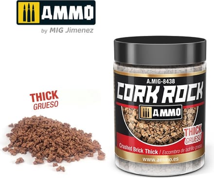 AMMO by Mig Jimenez Modelbouwdecoratie - MIG 8438 Cork Rock Crushed Brick - Thick - Terraform - 100ml Effecten potje