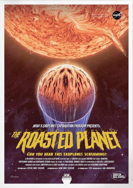 The Roasted Planet | Space, Astronomie & Ruimtevaart Poster | B2: 50x70 cm