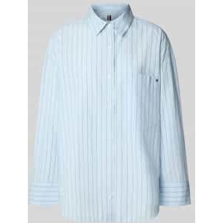 Oversized overhemdblouse van puur katoen