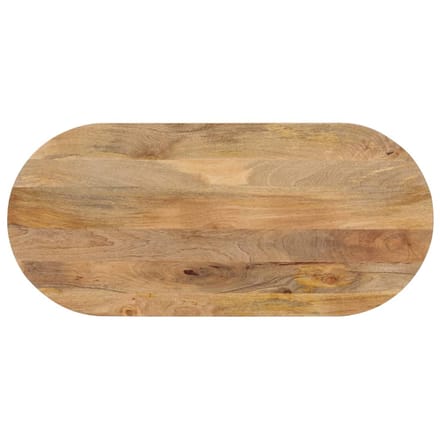 vidaXL Tafelblad ovaal 110x50x2,5 cm massief mangohout