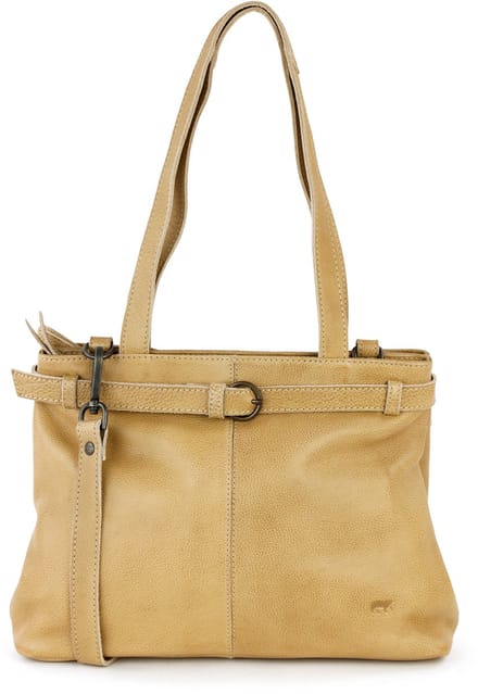 Bear Design Evi Leren Handtas - Schoudertas - Shopper - Baltic Beige