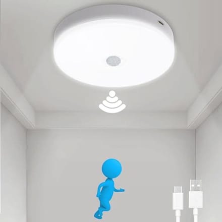 Led-plafondlamp met Bewegingsmelder en Oplaadfunctie - 5000 K - USB-C