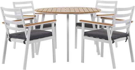 CAVOLI - Tuinset voor 4 - Wit - Aluminium