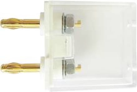 Schnepp G1 2AU Meetadapter Banaanstekker 4 mm - Bus 4 mm Stapelbaar Wit