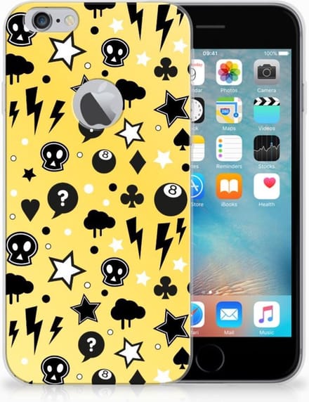 Silicone Back Case Apple iPhone 6 Plus | 6s Plus Punk Geel