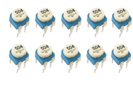 Weerstand regelbaar 500K Ohm RM-065 Trimpot Trimmer Potentiometer 10-stuks RM065-504