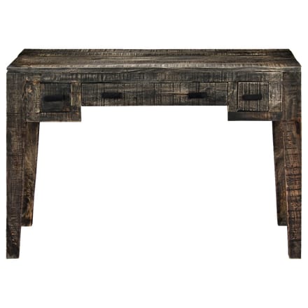 vidaXL - Bureau - 110x50x75 - cm - massief - mangohout - zwart
