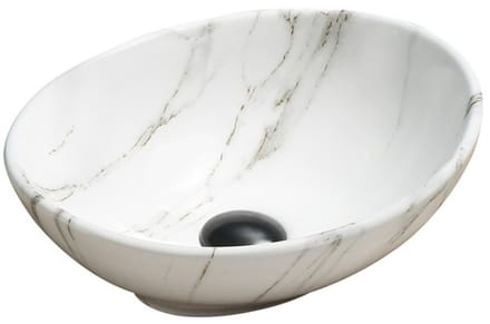 Mexen Elza opzetwastafel 40 x 33 cm, witte steen - 21014091