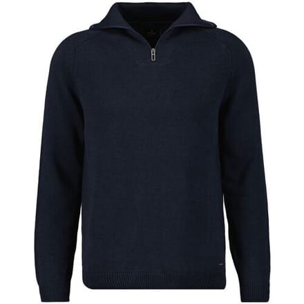 Ragman Trui Cotton Troyer Zip Raglan Sleeve Marine / male