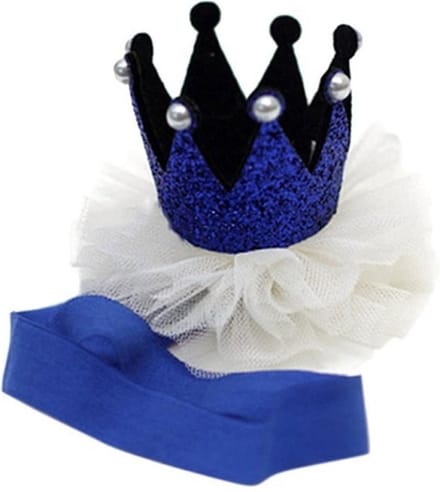 Haarband Baby - Kroontje - Blauw - Heble