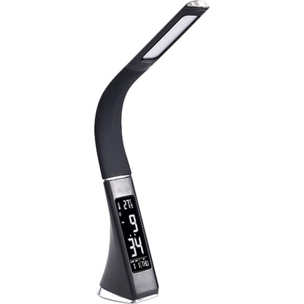 Multifunctionele LED-bureaulamp Oogverzorgende tafellamp Verstelbare bureaulamp met kalender zwart