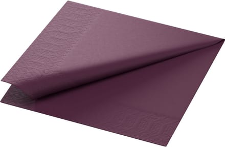 Duni servet 33*33 cm aubergine 125 cm