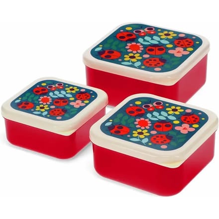 Snackdoosjes Ladybird / Lieveheersbeestje van Rex London, set van 3