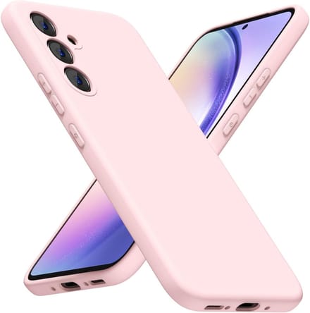 Shockproof Backcover - Liquid Silicone Soft Hoesje - Geschikt voor: Samsung Galaxy A55 - Lichtroze
