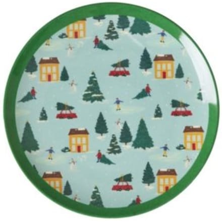 Rice kerst melamine dessert bord happy holidays