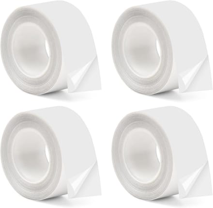 4 Rollen Thermische Etiketten - 16mm x 4m - Transparant en Wit Labelpapier voor Etiketteermachines