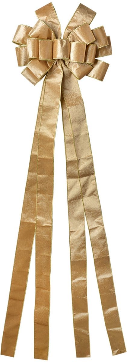 Clayre & Eef Decoratie Strik 33x135 cm Goudkleurig Synthetisch