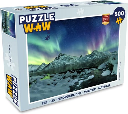 Puzzel Zee - IJs - Noorderlicht - Winter - Natuur - Legpuzzel - Puzzel 500 stukjes