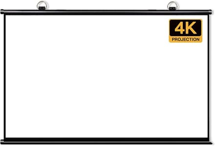 Projectiescherm - Uitschuifbaar Doek - Thuisbioscoop Ervaring - Zwarte Randen Contrast - 60 inch 4:3 - Wit