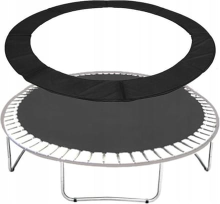 Springos Trampoline Beschermrand | 366-369 cm | Zwart