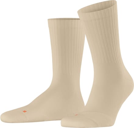 FALKE Run Rib Crew lichte padding katoen functioneel materiaal Sokken unisex beige - maat 44-45