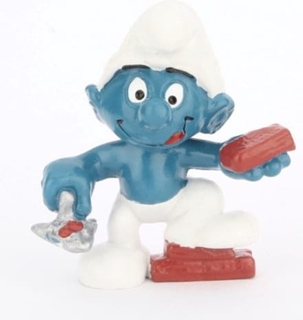 De Smurfen - Metselaar - speelfiguurtje - Poppetje - De smurfen - 5, 5cm Schleich