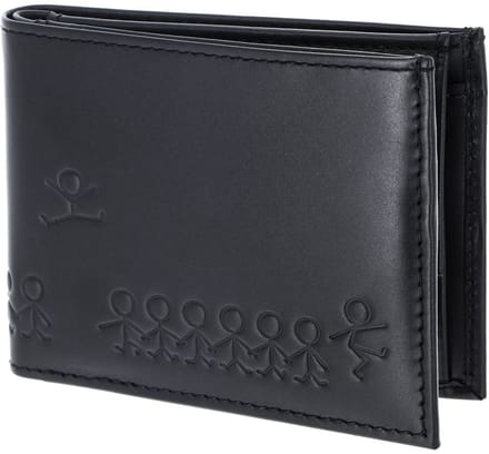 oxmox Leren portemonnee Leather RFID Protect Pocketbörse Jumping Jack 2.0 Embossed Black zwart