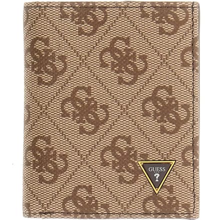GUESS Leren portemonnee Milano Bifold Wallet Black donkergrijs