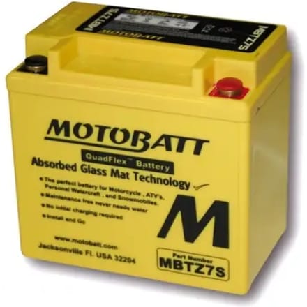 Motorfiets accu Motobatt MBTZ7S (2 poles)
