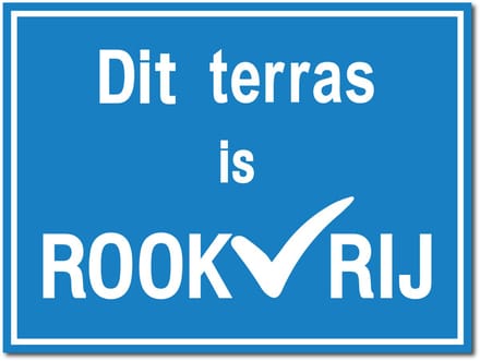 Rookvrij terras bord - Forex - 30 x 40 cm - Weerbestendig