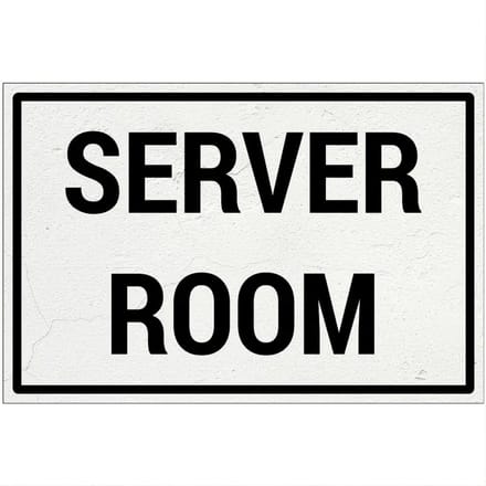 Server room bord | Forex Re materiaal | 18 x 12 cm