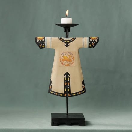 Imperial robe cream 7,75x4x12cm waxcinelichthouder