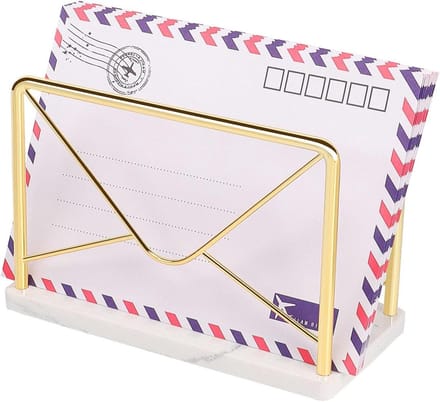 Posthouder Organizer - Brief Sorteerder - Bureau Opruimen - Marmeren Basis - Niet gespecificeerd - Goud