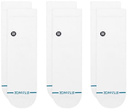 Stance unisex casual 3P halfhoge sokken icon wit