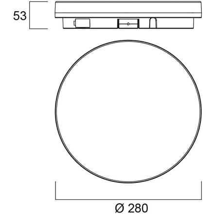 Sylvania Start Surface Slim plafondlamp, Ø28cm, sensor, IP54