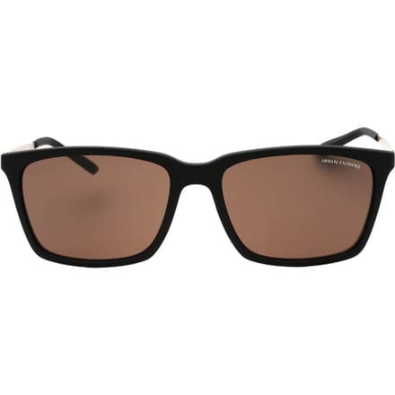 Armani Exchange bruine lens matzwarte zonnebril