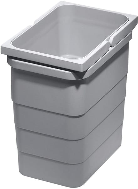 Ninka eins2vier Afvalbak 5,5 L 220 x 230 x 153 mm grijs aluminium